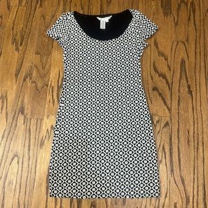 Max Studio, Size S, black & white midi party dress